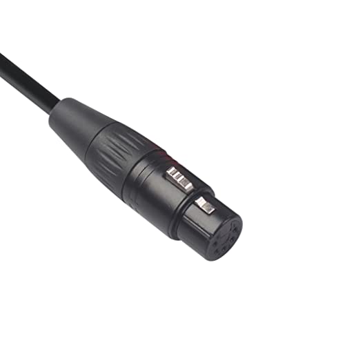 Seadream 3-пинов XLR до 5-пинов свързващ кабелям XLR Female; 32,8 Ft XLR 5-пинов конектор за 3-контактни аудиоколонок DMX Ротационен
