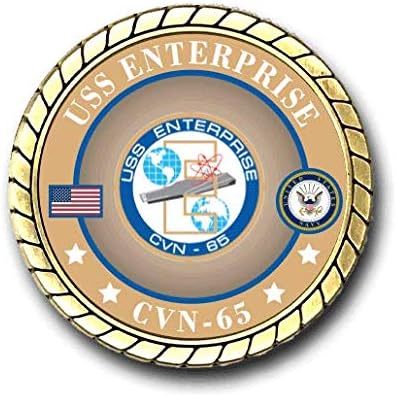 USS Enterprise CVN-65 Challenge Монети от ВОЕННОМОРСКИТЕ сили на САЩ Официално Лицензирани