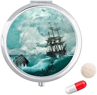 Вълна От Океана Вода Наука За Природата На Изображението Калъф За Хапчета В Джоба Кутия За Съхранение На Лекарства Контейнер Опаковка
