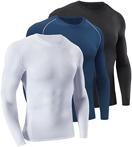 Мъжки Компресиране риза SILKWORLD с дълъг ръкав, Основен топ за бягане
