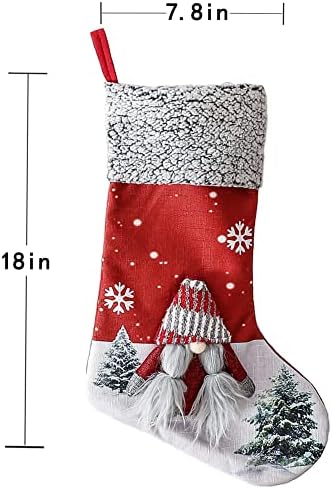 Flowermao Коледни Чорапи, Чорапи за Коледното Кукли Elf Манто Окачени Чорапи за Деца, Семейни Празници Коледна Украса, декорация