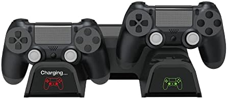 Богат на функции за Вертикална Охлаждаща поставка navor, Съвместима с PS4/PS4 Slim/PS4 Pro, Зарядно устройство за контролер PS4 и Съоръжението за игра 12 бр.