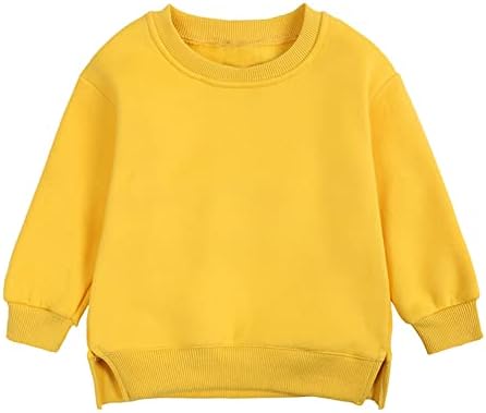 Пуловер За Малки Момчета и Момичета, Руното Hoody, Детско Однотонное Палто Голям размер За деца, Блузи За Момичета, Размер 8, Блузи