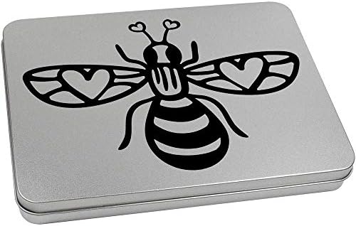 Метална Лидице кутия за съхранение на Azeeda 170 мм Heart Bee loops (TT00130484)