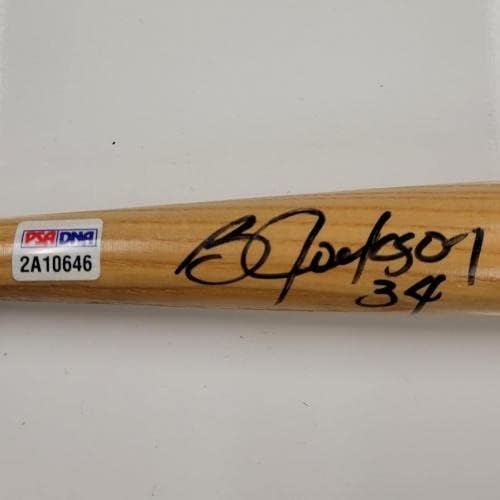 Бо Джаксън подписа миниатюрен автограф Mini ESPN Прилеп Рояли ~ PSA / DNA Holo - прилепи MLB с автограф