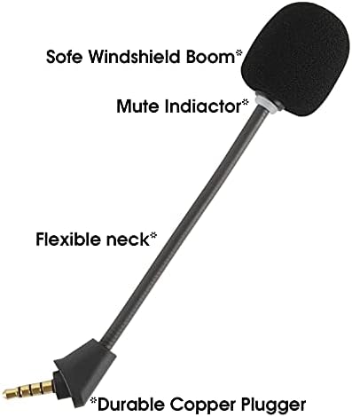 Подмяна на микрофона REEYEAR Подходящ за безжична гейминг слушалки Kingston HyperX Cloud II, жак за микрофонной мряна 3,5 мм с шумопотискане