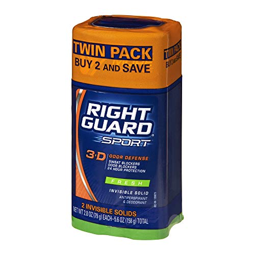 Right Guard Sport 3D Защита От Миризмата на Прясно Невидим Твърди Дезодорант Twin Pack - 2 CT