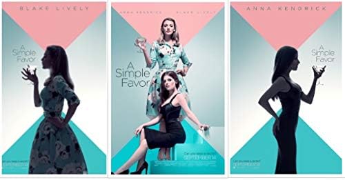 Комплект от 3 Оригинални промо-постери на филма Просто УСЛУГА 13,5x 20 2018 Анна Кендрик Блек Лайвли