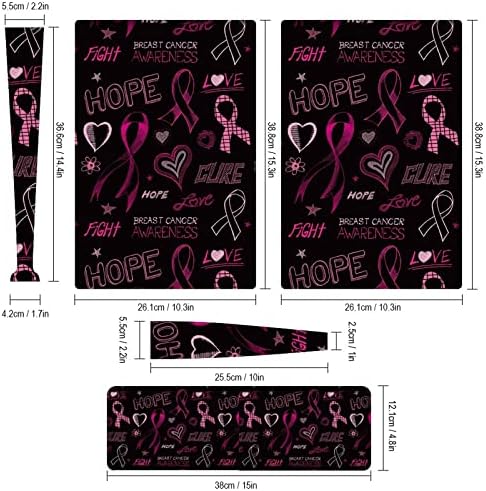 Розовата Лента Информираността за рака на гърдата 3 бр. Стикер на цялото Тяло за PS5 Digital Edition за конзолата PS5 и контролер