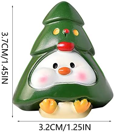Коледа Мультяшное Любимец Прасе Снежен Човек Коледно Дърво Сладък Патица На Микро Коледно Дърво Снежна Украса На Коледни Подаръци Набор От Кристални Бижута