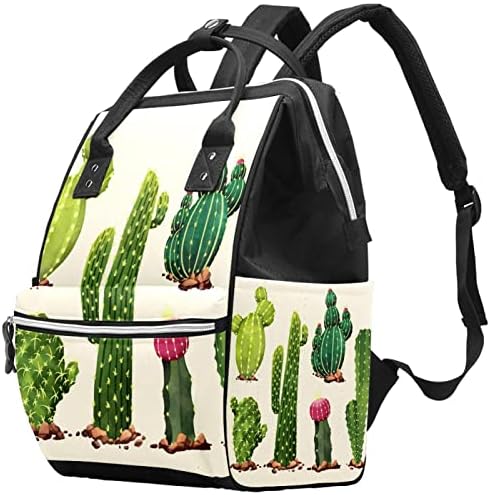Чанта за Памперси Cactus Раница Детски Чанти За Смяна на Пелени богат на функции Пътна Чанта с Голям Капацитет