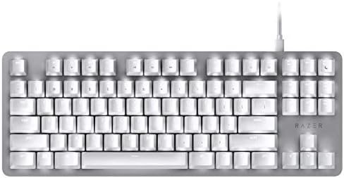 Механична клавиатура Razer BlackWidow Lite TKL без клавиши: Оранжево ключове ключове - Тактилни и безшумни - Бяла Индивидуална подсветка на клавишите - Компактен дизайн - Сменя