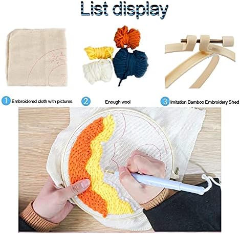 SDFA Комплекти за Начинаещи Вышивальщиков за Възрастни и Деца, Перфоратор Игла Инструмент За Бродиране на Тъкани Перфоратор Набор от Игли за Бродиране Подарък (Цвят: