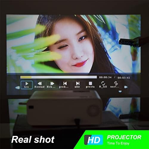 Мини проектор CLGZS T4 3600 Лумена С поддръжка на Full 1080P LED Proyector с голям екран, Преносим за Домашно кино Smart Video в прожектор (Цвят: D)
