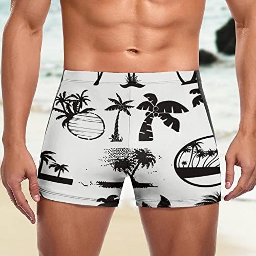 NQyIOS Големи и Високи Мъжки Бански, бързо съхнещи Плажни, Спортни къси Панталони, Летни Модни Бански костюми В Хавайски Стил, Бански