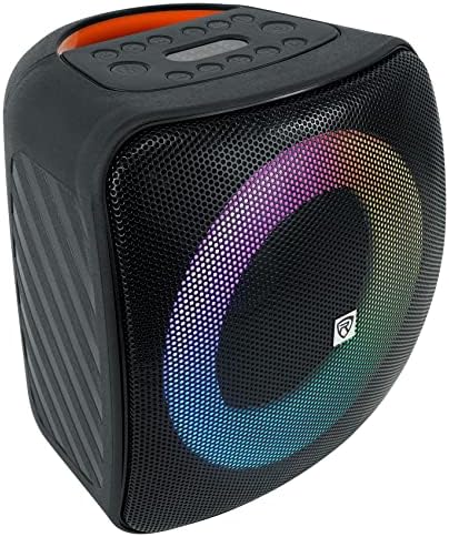 Rockville ROCKBOX PRO 6,5 150 W Преносим Led Bluetooth-високоговорител за партита с микрофонным вход, Черен