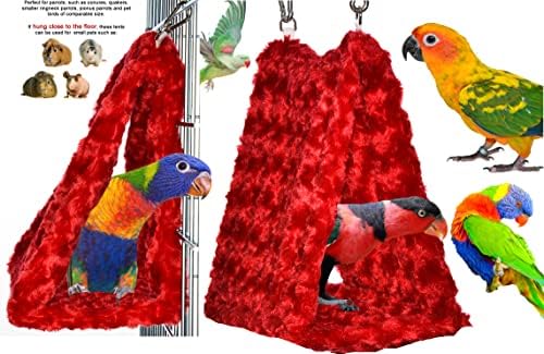 Уютна шатра Avianweb Ruby Red Parrot Hideaway за папагали-николай, на папагали-мълчаливо, Опръстенени папагали и птици с Подобни