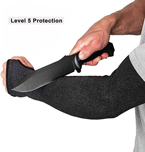 Защитни Armlets CAWANFLY, Защитен ръкав и 5-то ниво, устойчив На гумата, с отвор за палеца (черен)