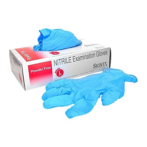 Ръкавици за разглеждане, без прах, от нитрил Eunicole Blue, текстура, 3,5 mils + /- 0,5, нестерильные, без латекс и горски плодове,
