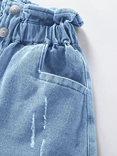 Дънкови шорти Miniketty за момичета, Ежедневни Летни Дънкови къси панталони с Джобове