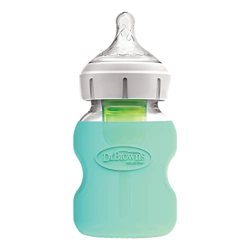 Стъклени съвети за бебешки шишета на Д-р. Brown ' s Natural Flow® Options+™, силикон, 5 мл, С широко гърло, Мента