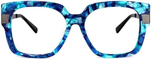 Очила Vooglam Oversize в Квадратни Рамки със Синя Светлина за Жените, Блокер UV-Защита От Пренапрежение на Очите, Очила Odelia WX025861