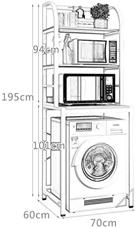 Hokcus Многофункционални Рамки за съхранение на перални машини по рафтовете над тоалетна, баня, полици за съхранение на перални