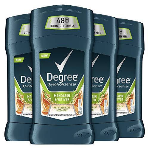 Дезодорант-антиперспиранти DEGREE Men мъжки аромат на Мандарина и ветивер За 48-часова защита От влага, 2,6 грама (опаковка от 4 броя)