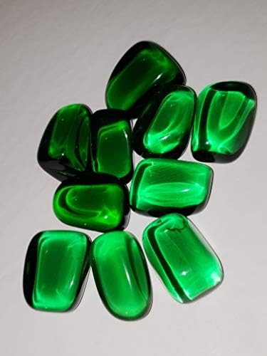 2 елемента Gaia Stone Средно-Зелен Обсидиан, Обработен и полиран, Лечебен Кристал, проби скъпоценни камъни от Вашингтон, САЩ