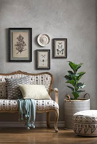Креативен Кооперативна декор на стените в дървена рамка с флорални принтове (комплект от 4 дизайни)