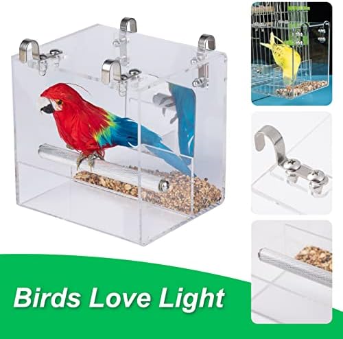 capuca Pet Bird Устройство Cage - Аксесоар за клетки за Малки Птички, Хранилки за Канареечных Вълнообразни Попугайчиков, Хохлатых