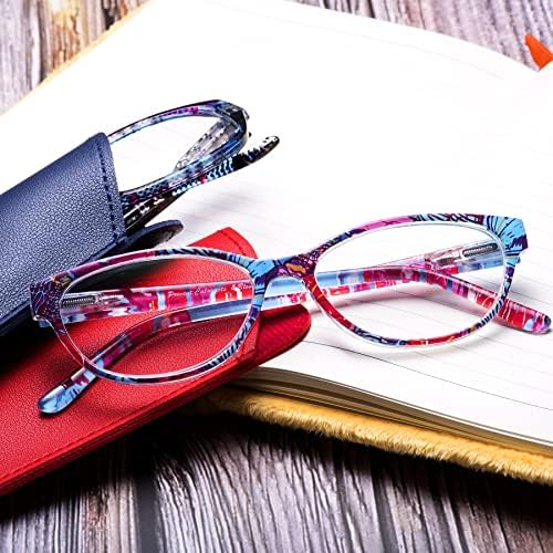 2 Опаковане на Очила за четене, Блокер Синя Светлина Очила за Жени и Мъже, Очила за компютър, Анти-UV Квадратни Рамки За Очила