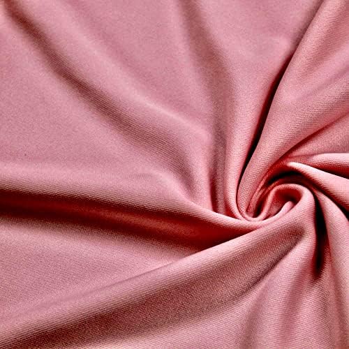 Нови тъкани Daily Evie Dusty Pink От полиестер с двойно плетиво за гмуркане by The Yard - 10021, Образец /Мостра (4x2 инча)