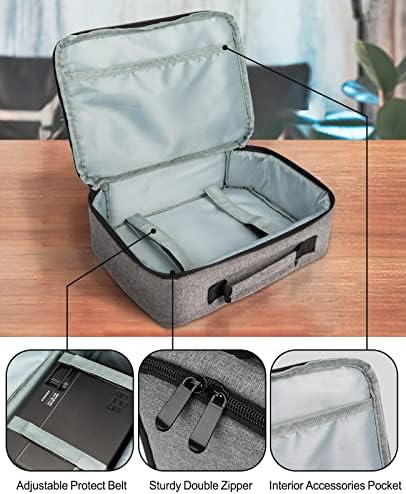 Чанта за проектор ELEPHAS, Чанта За носене на проектора с Джобове за аксесоари (12 x 7,5 x 4 инча), Сив