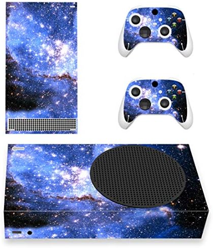 Потребителски Винил Скинове PlayVital Blue Galaxy за Xbox Серия S, Амбалажна Стикер, Стикер за конзола контролер Xbox Серия S