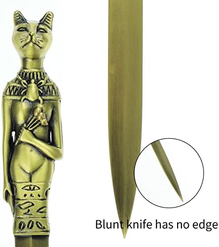 Clzemo Метален Нож за Подправяне на писма, Нож за Разрязване на Пликове във форма на древната египетска Тотемного Меч, Отварачки