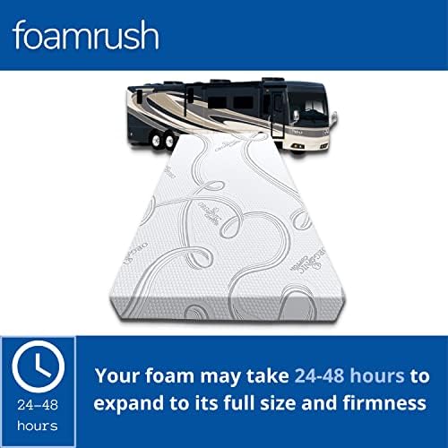 4-Инчов Двуетажно легло FoamRush (28 x 72) от пяна с висока плътност за смяна на матрака на колела с Хлопковым калъф, Средна твърдост,