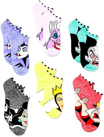 Дамски чорапи Дисни Villains За тийнейджъри от 6 опаковки (За юноши / Възрастни)