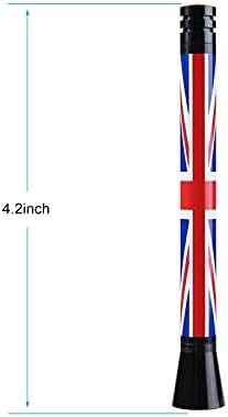 Антена WEYWU 4,2 Инча Юниън Джак Флаг на Великобритания Къса Антена за Mini Cooper Всички Модели Cooper S JCW Хардтоп 2/4 Врати,