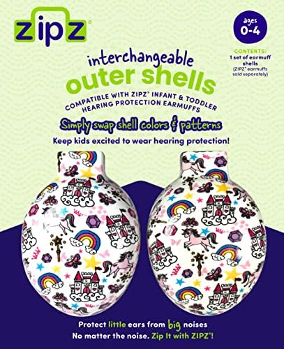 Слушалки ZIPZ за бебета и малки деца, Плюс 1 Допълнителен комплект във формата на черупки Princess – Иновативен дизайн – Промяна