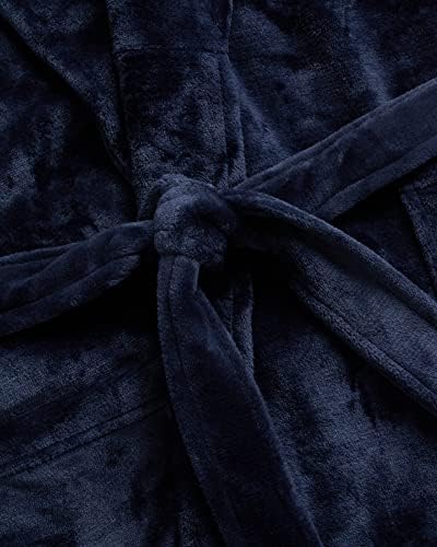 Мъжки плюшени халат Еди Bauer - Мек, мек вълнен плат халат за Баня, с 2 Външни джобове и колан за мъже