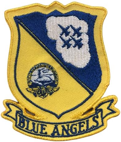 Нашивка с бродерия Сините ангели, летящи Военно-морския флот на САЩ, цвят поставили желязо