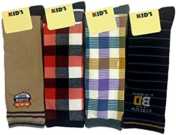 Cczmfeas Чорапи до коляното за малки момчета Удобни Памучни Чорапи 8 Чифта В опаковка