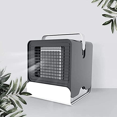 LILIANG- - охладителя Персонален Въздушен охладител, Мини USB Преносим Настолен Климатик влагозадържащ и led нощна светлина за вътрешен