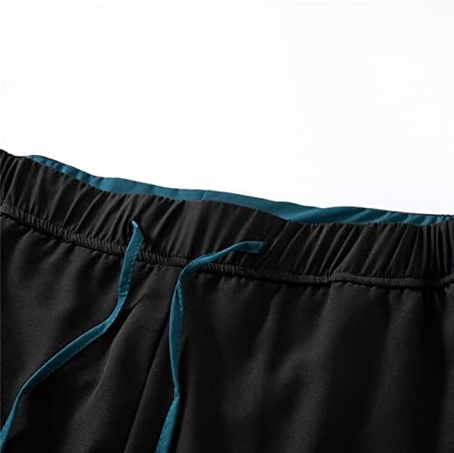 BEUU Мъжки Спортни къси Панталони за Спорт в стил Мозайка с Цветен Блок, Еластичен Колан на съвсем малък, Спортни Спортни къси Панталони