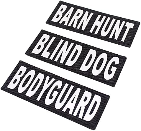 Ленти за жилетка BARN Hunt Свалящ Нашивка за Оценка на кучето със Светлоотразителни с Печатни букви за Подкрепа Жилетка за кучета,