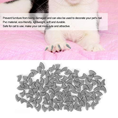 Калъф за котешки нокти против надраскване за защита на котешки пръстите (сив метал, L, Полярни животни)