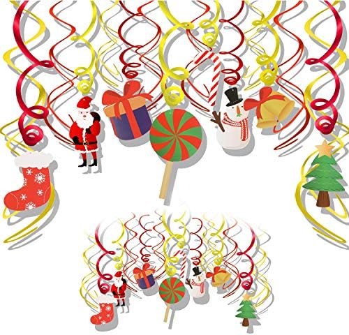 Konsait 30 бр. Коледни Окачени Реактивни Бижута, Забавни Коледни Декорации от Фолио във формата на Снежинки, Таван Украса за Коледна