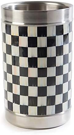 Охладител за Бутилки Вино MacKenzie-Чайлдс Courtly Check, Декоративен Държач за Шампанско с Дръжки