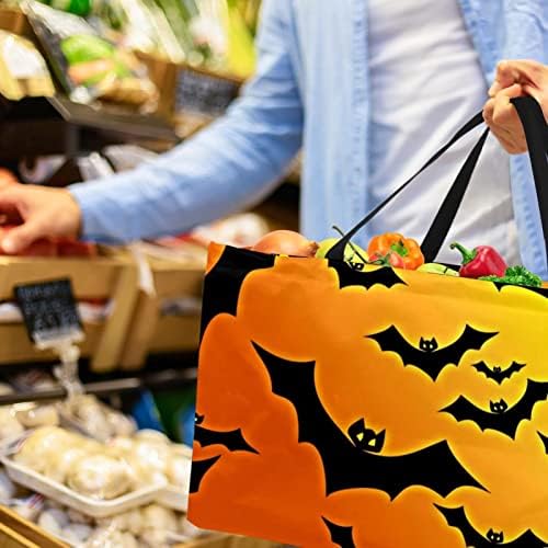 Кошница за пазаруване и Чанта за пазаруване за Хелоуин, Водоустойчива Чанта За Съхранение на Продукти, Сгъваеми Чанти За тежки условия